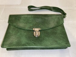 Retró autóstáska, zöld műbőr