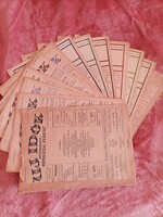 Régi újság  / papírrégiség / 1924 - ből / 13 db / Új idők Budapest