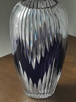 Kristály váza Moser&Söhne Faceted Crystal Waterford  20 cm magas