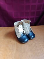 Antik Bőr Gyerek Cipő - 40-es évek (20-as)