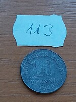 NÉMET BIRODALOM DEUTSCHES REICH 10 PFENNIG 1920 Cink, II. Vilmos  #113