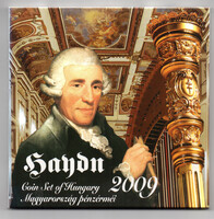 Magyarország pénzérméi Forgalmi sor 2009 PP Haydn ezüst érmével 12g Ag999