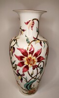 XXL Zsolnay Orchideás váza, 42cm. Hibátlan! Karácsonyra is!