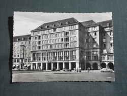 Képeslap,Németország,Drezda,Café Prag étterem,városi látkép,részlet, 1959-