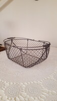 Rusztikus,dróthálós fémkosár