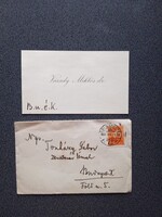 D209193 Levélboríték névjegykártyával  dr. Várady Miklós 1936  Tonházy Gábor zenetanár  Budapest