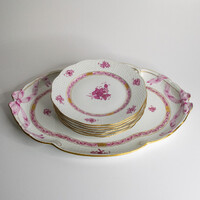 Herendi Apponyi mintás süteményes készlet