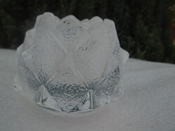 SKANDINÁV vastag falú kristályüveg mécses - Midcentury Vintage Skandináv design tárgy