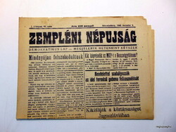 1945 december 2. – ZEMPLÉNI NÉPÚJSÁG – Ssz.: 22206
