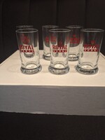 Zwack Royal vodka reklám felespohár 6 darabos szett