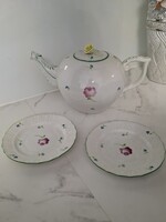 Herendi Tercia bécsi rózsás teás kanna szett