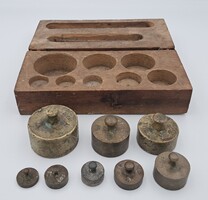 Réz mérleg súly készlet