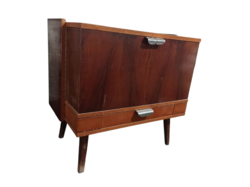 Retro bárszekrény, italos komód, fiókos kis szekrény