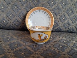 Kicsi dekorációs csésze aljjal, 'szakés'