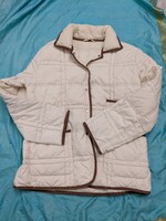 BOGNER luxusmárkás női 42-44-es steppelt kabát, tollbéléses