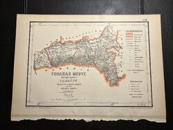 Fogaras vármegye térképe Hátsek 1880. A magyar szent korona országainak megyei térképei. Erdély