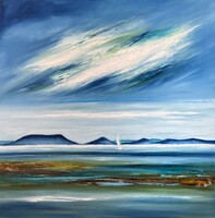 Szalai Krisztián : Fonyódról. 90x90cm olaj/vászon #SZKart
