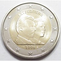 Luxemburg,2 euro 2006 - Guillaume 25. születésnapjára aUNC+ ötvözet