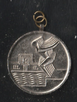 Úszó felnőtt bajnokság érem, ezüst hatású