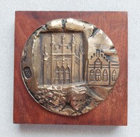 Adorjáni Endre : Martonvásár 1993 bronz plakett Beethoven - Brunszvik kastély