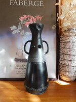 Antropomorf erdélyi fekete kerámia váza - 40 cm (Hargita Művészete Szövetkezet)