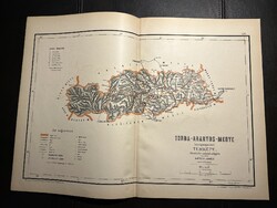 Torda-Aranyos vármegye térképe Hátsek 1880. A magyar szentkorona országainak megyei térképei. Erdély