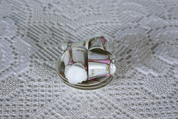 Baba porcelán 4 csésze, 3 alátét.