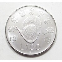 San Marino,100 lire 1979 - Állami szervek - Ingyenes védelem aUNC+ vas