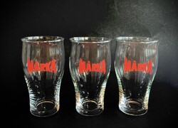 3 db Márka vitrin üdítős retró üvegpohár