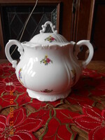 Zsolnay floral bouquet teapot sugar container