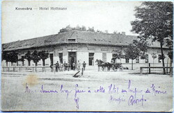Kevevára (Dél-Bánság) - Hoffmann szálloda - antik  fotó képeslap 1919