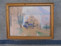 Pobeda a haz előtt vízfestmény