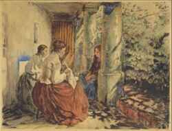 Révész Imre : "Tornácon"