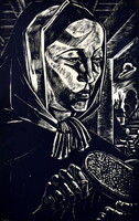 Szabó Gyula (1907 - 1972) KENYERÉT SZELŐ ASSZONY