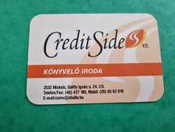 Credit Side Kft. Könyvelő Iroda Miskolc 2010. évi kártyanaptár