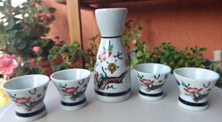 Japán cseresznyerirág mintás szakés készlet