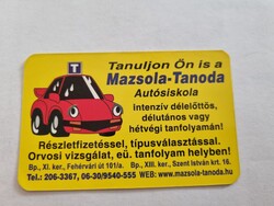 Mazsola-Tanoda Autósiskola 2003. évi kártyanaptár