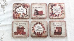 Parafa poháralátét 6 db-os