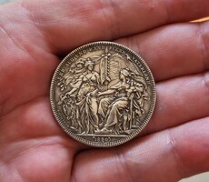 Ferenc József lövészérem (2 Gulden értékben) 1880! R ! „1. Osztrák Szövetségi Lövészverseny Bécsben"