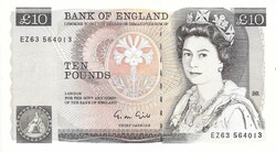 10 font pound pounds 1988-91 Anglia G.M Gill Erzsébet királynő Gyönyörű