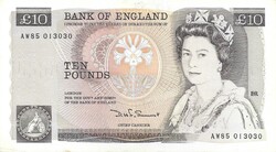 10 font pound pounds 1987-88 Anglia D.H.F. Somerset Erzsébet királynő Gyönyörű