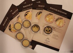 Magyar századok érem sorozat  6 db + 5 db aranyozott