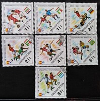 PS3503-9 / Magyarország 1982 Labdarúgó VB bélyegsor pecsételt