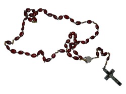 Valóban ANTIK 19.sz. - Rózsatövis / fém - rózsafüzér RZSAKERESZTES REND a képek szerint