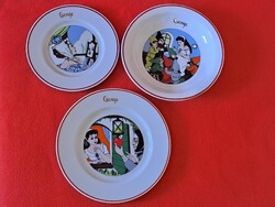 Zsolnay Hófehérke és a 7 törpe mese mintás gyermek tányér készlet