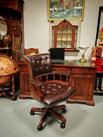 Chesterfield Style Swivel Office Chair, Classic Executive Rolling Desk Chair, Office Chair