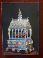 A Szent Jobb ereklyetartójában - képeslap alkalmi bélyegzéssel 1989