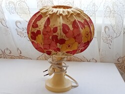 Asztali lámpa ARO 468 szövet  virágok retró  60-as évek UFO art deco éjjeli lámpa 25cm magas
