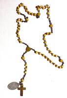 Valóban antik 19.sz.SZENT BENEDEK REND rózsafűzér - démon gonosz elleni védelemre -a képek szerint