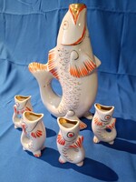 Halas szovjet porcelán italoskészlet